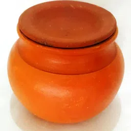 zenrise Terracotta Clay Pot with Lid for Water Curd lassi Cooling in Summer, 750 ml Dinner Set image 4