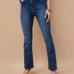 Fame Forever by Lifestyle Women Bootcut Mid-Rise Low Distress Light Fade Jeans-image-4