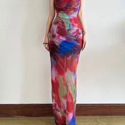 LULU & SKY Women Printed Maxi Dress-picture-21