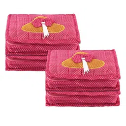 Kuber Industries Pink 4 Pieces Printed Jewellery Organisers image 1