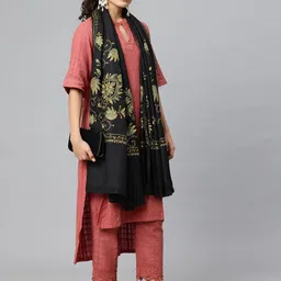 SWI Stylish Ethnic Motifs Embroidered Aari Work Pure Wool Shawl-picture-18