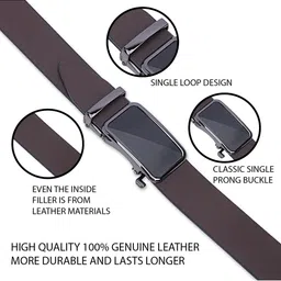 Provogue Men Textured Leather Formal Belt image 3