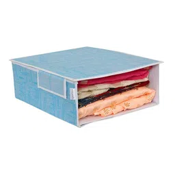 prettykrafts Blue & White Reusable Saree Organisers image 1