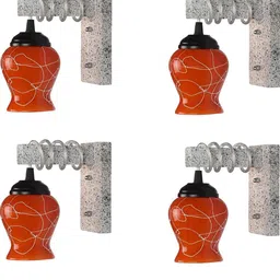 SOMIL Orange Glass Cylinder Printed Wall Lamps-picture-33