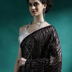 Sangria Embellished Saree With Unstitched Blouse Piece-picture-51