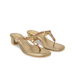 Rocia By Regal Women Embellished Open Toe Block Heels Sandals image 4