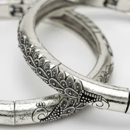 SZN Set Of 2 Peacock Kada Bangles image 4