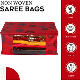 AMAK INC Red Fabric Multi-Utility Wardrobe Organisers image 3