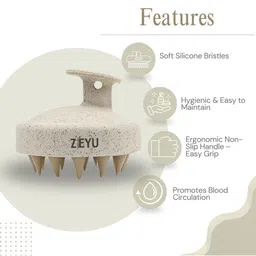 Zeyu Scalp Massager Soft Silicone Bristles Brush image 5