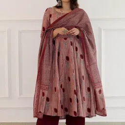 Anni Designer Floral Printed Anarkali Kurta with Palazzos & With Dupatta-picture-22