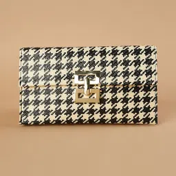 CODE by Lifestyle Women Checked Foldover Water Resistant Clutch-picture-30