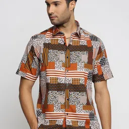 SHOWOFFFF Men Smart Slim Fit Printed Casual Shirt-picture-10