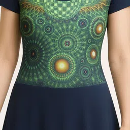 LYCOT Printed Swimming Dress With Attached Shorts image 2
