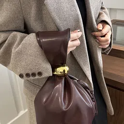 LULU & SKY PU Oversized Structured Shoulder Bag with Tasselled image 4