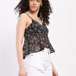SZN Print Ethnic Peplum Crop Top image 4