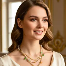 MANSIYAORANGE Brass Gold-Plated Layered Necklace-picture-20