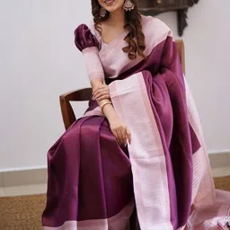 Lyzoo Woven Design Designer Saree image 2