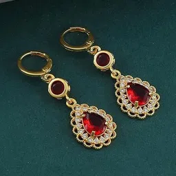 DZINETRENDZ Teardrop Shaped Drop Earrings-picture-16