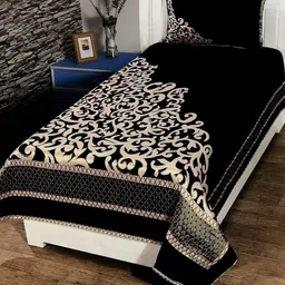 fabture Heavy Chenille Single Bedsheet with 1 pillow cover-picture-25