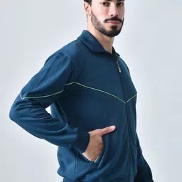 BAESD Men Mock Collar Solid Lightweight Bomber Jacket image 2
