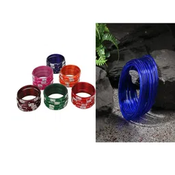 SOMIL Set Of 36 Stone Studded Bangle-image-74