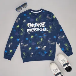 Pantaloons Junior Girls Printed Cotton Pullover Sweatshirt-image-20