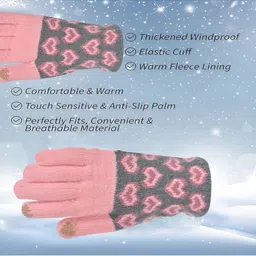 LOOM LEGACY Women Patterned Touchscreen Winter Gloves image 2