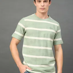 THE BEETEL HOUSE Men Striped Round Neck Cotton Slim Fit T-shirt-picture-42