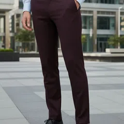 Celio Men Straight Fit Mid-Rise Formal Trousers-picture-28