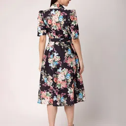 BLANC9 Floral Print Fit & Flare Midi Dress image 4