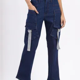 SZN Women Straight Fit High-Rise Highly Distressed Jeans-image-45