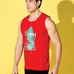 WOOSTRO Men Pack of 2 Typography Printed Round Neck Cotton Slim Fit T-shirts image 3