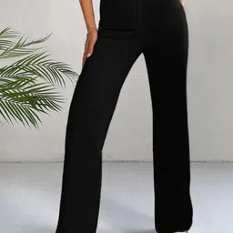 KERI PERRY Women Relaxed Straight Leg High-Rise Trousers-image-54