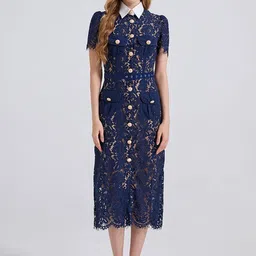 JC Collection Women Embroidered Sheath Midi Dress image 5