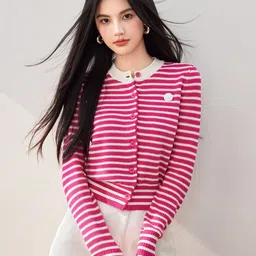 JC Collection Women Striped Cardigan-image-94