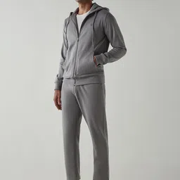 Reid & Taylor Men Textured Mid Rise Cotton Regular Fit Joggers-picture-38