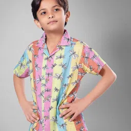 Tura Turi Boys Floral Opaque Printed Casual Shirt-picture-23