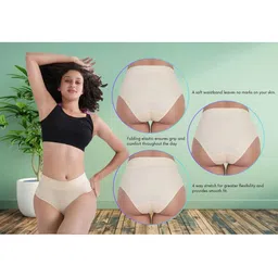 ORLIZEA Pack of 3 Women High-Rise Cotton Blend Hipster Briefs image 2