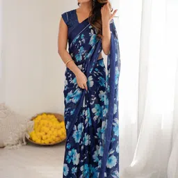 Civamee Floral Printed Saree image 3
