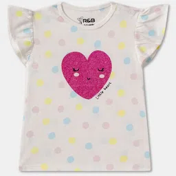 R&B Girls Graphic Printed Cotton T-shirt-picture-11