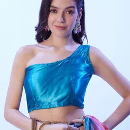 Kalista Ombre Mirror Work Embellished Organza Saree image 2