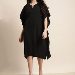 Qurvii Women V-Neck Kaftan Dress-picture-17