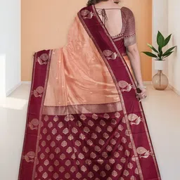 Ramraj Ethnic Motifs Woven Design Zari Saree image 5