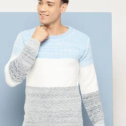 Aarika Self Design Colourblocked Woollen Pullover-picture-38