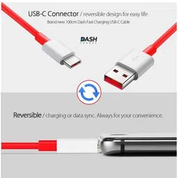 Gadget Zone USB Type C Cable 6.5 A 0.99 m 65W DART/WARP/VOOC/DASH TYPE C USB C CABLE image 3