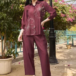 Zeyo Printed Shirt Collar Shirt With Trousers-picture-22