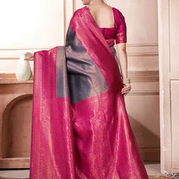 Mitera Woven Design Zari Kanjeevaram Saree image 5