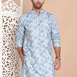 Jompers Men Geometric Embroidered Sequinned Kurta image 1