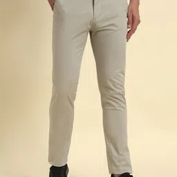 Cantabil Men Comfort Fit Easy Wash Mid-Rise Trousers-image-22