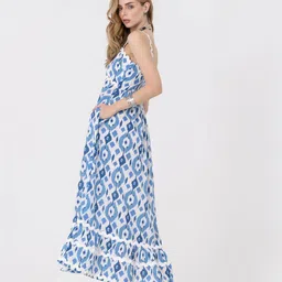 kalamir Zenava by Myntra Printed Shoulder Straps Fit & Flare Dress image 5